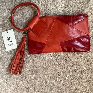 NWT HOBO Sable Wrist-Ring Clutch Bag in Brick